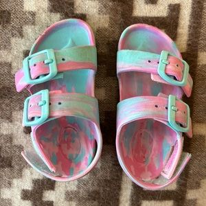Cat and Jack Toddler Sandals Tie Dye Size 6